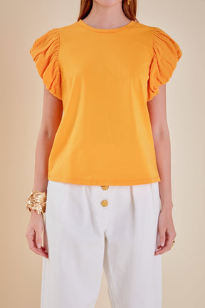 ENGLISH FACTORY - Mixed Media T-shirt - TOPS available at Objectrare