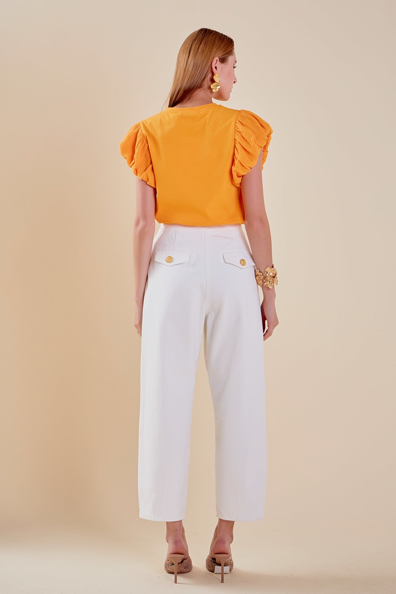 ENGLISH FACTORY - Mixed Media T-shirt - TOPS available at Objectrare