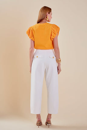 ENGLISH FACTORY - Mixed Media T-shirt - TOPS available at Objectrare