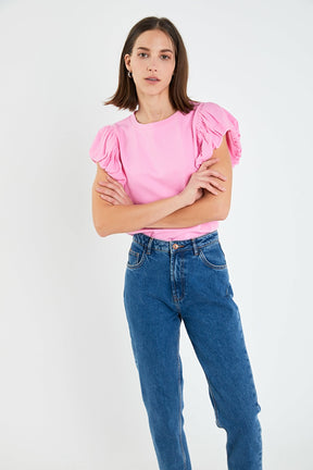 ENGLISH FACTORY - Mixed Media T-shirt - TOPS available at Objectrare