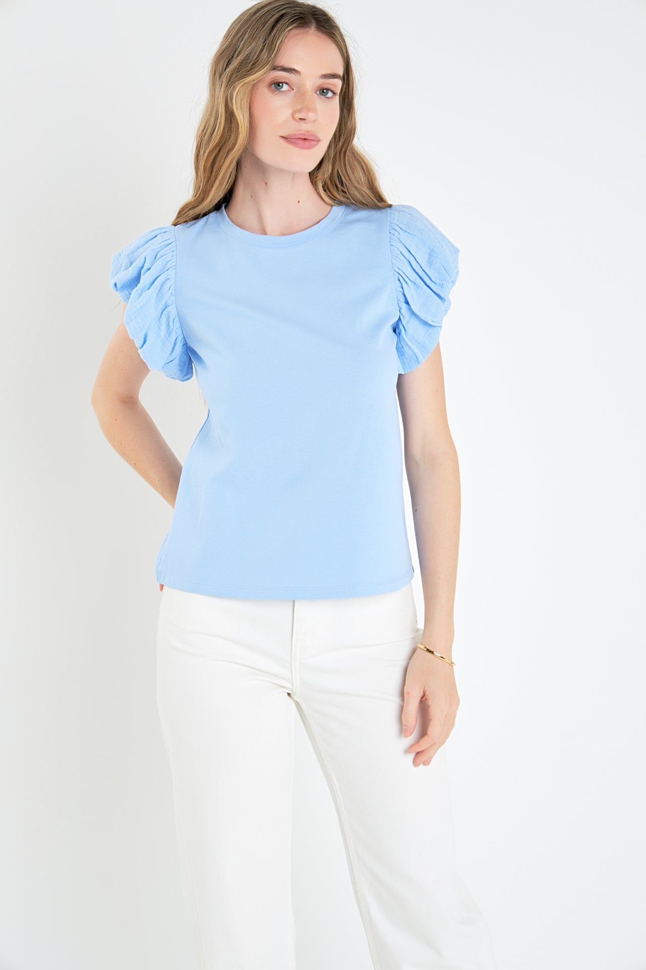 ENGLISH FACTORY - Mixed Media T-shirt - TOPS available at Objectrare