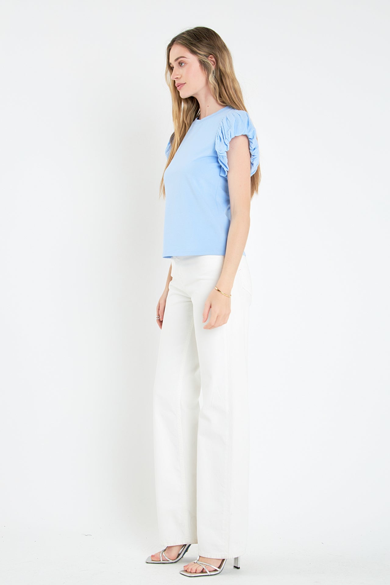 ENGLISH FACTORY - Mixed Media T-shirt - TOPS available at Objectrare
