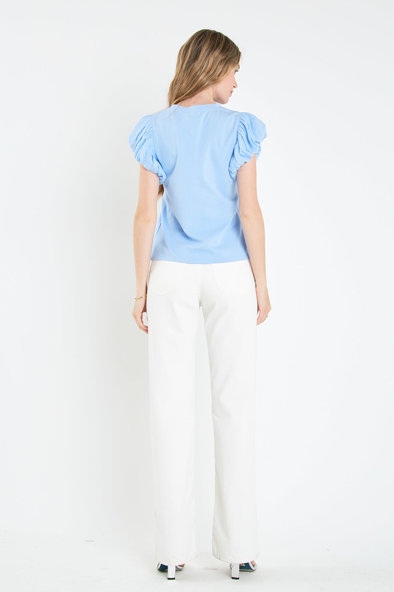 ENGLISH FACTORY - Mixed Media T-shirt - TOPS available at Objectrare