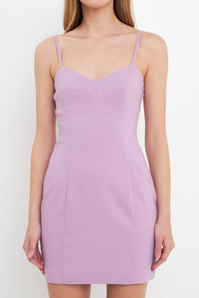 ENDLESS ROSE - Stretch Fabric Fitted Mini Dress - DRESSES available at Objectrare