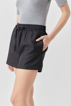 GREY LAB - Elastic Waist Shorts - SHORTS available at Objectrare