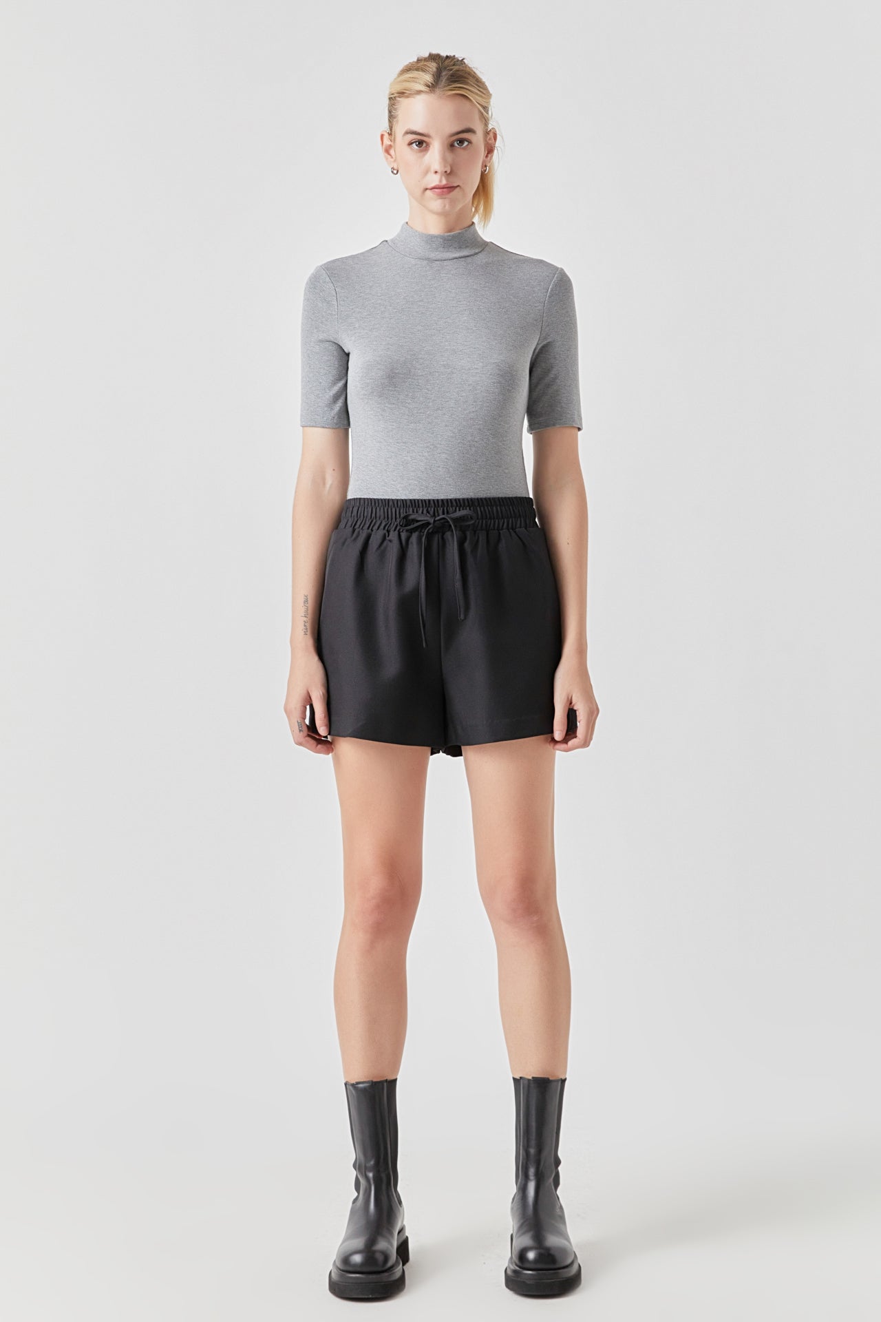 GREY LAB - Elastic Waist Shorts - SHORTS available at Objectrare
