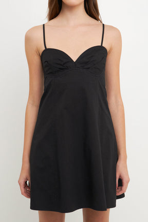 ENDLESS ROSE - Sweetheart Neckline Mini Dress - DRESSES available at Objectrare