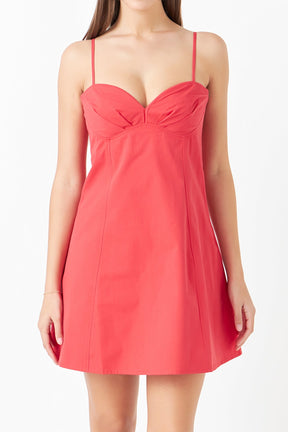 ENDLESS ROSE - Sweetheart Neckline Mini Dress - DRESSES available at Objectrare