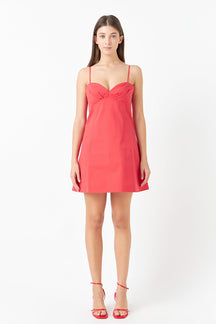 ENDLESS ROSE - Sweetheart Neckline Mini Dress - DRESSES available at Objectrare