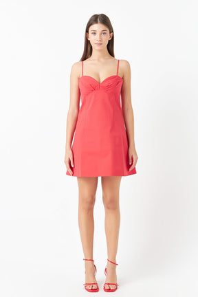ENDLESS ROSE - Sweetheart Neckline Mini Dress - DRESSES available at Objectrare