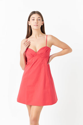 ENDLESS ROSE - Sweetheart Neckline Mini Dress - DRESSES available at Objectrare