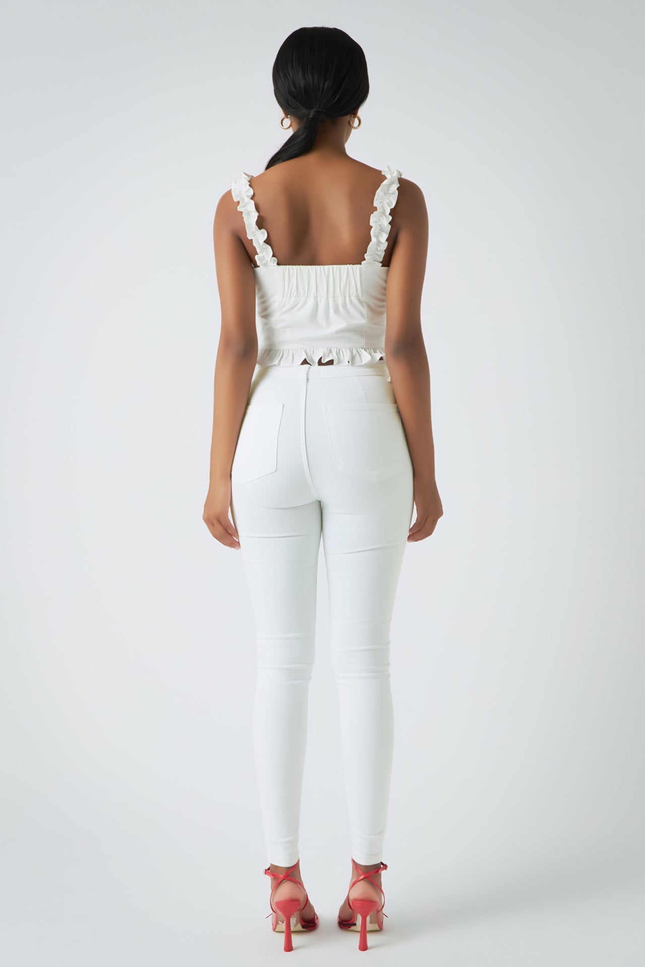 ENDLESS ROSE - Ruffle Detail Bustier Top - TOPS available at Objectrare