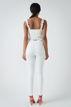 ENDLESS ROSE - Ruffle Detail Bustier Top - TOPS available at Objectrare