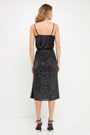 ENGLISH FACTORY - Sequins Midi Skirt - SKIRTS available at Objectrare