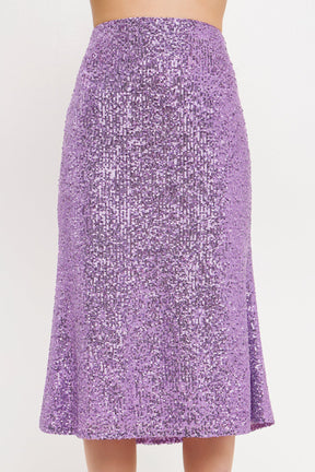 ENGLISH FACTORY - Sequins Midi Skirt - SKIRTS available at Objectrare