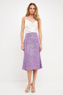 ENGLISH FACTORY - Sequins Midi Skirt - SKIRTS available at Objectrare