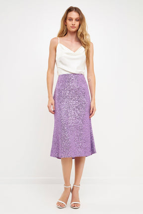 ENGLISH FACTORY - Sequins Midi Skirt - SKIRTS available at Objectrare