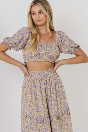 ENGLISH FACTORY - Women Woven Floral Cropped Blouse - TOPS available at Objectrare