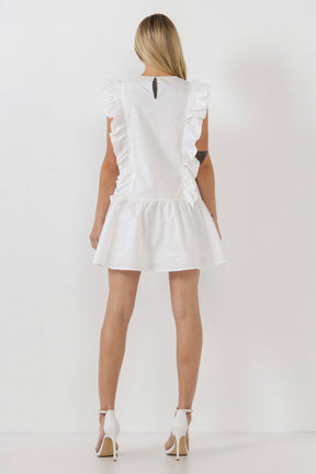 ENGLISH FACTORY - English Factory - Ruffled Mini Dress - DRESSES available at Objectrare