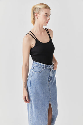 GREY LAB - 2 Straps Knit Bodysuit - BODYSUIT available at Objectrare