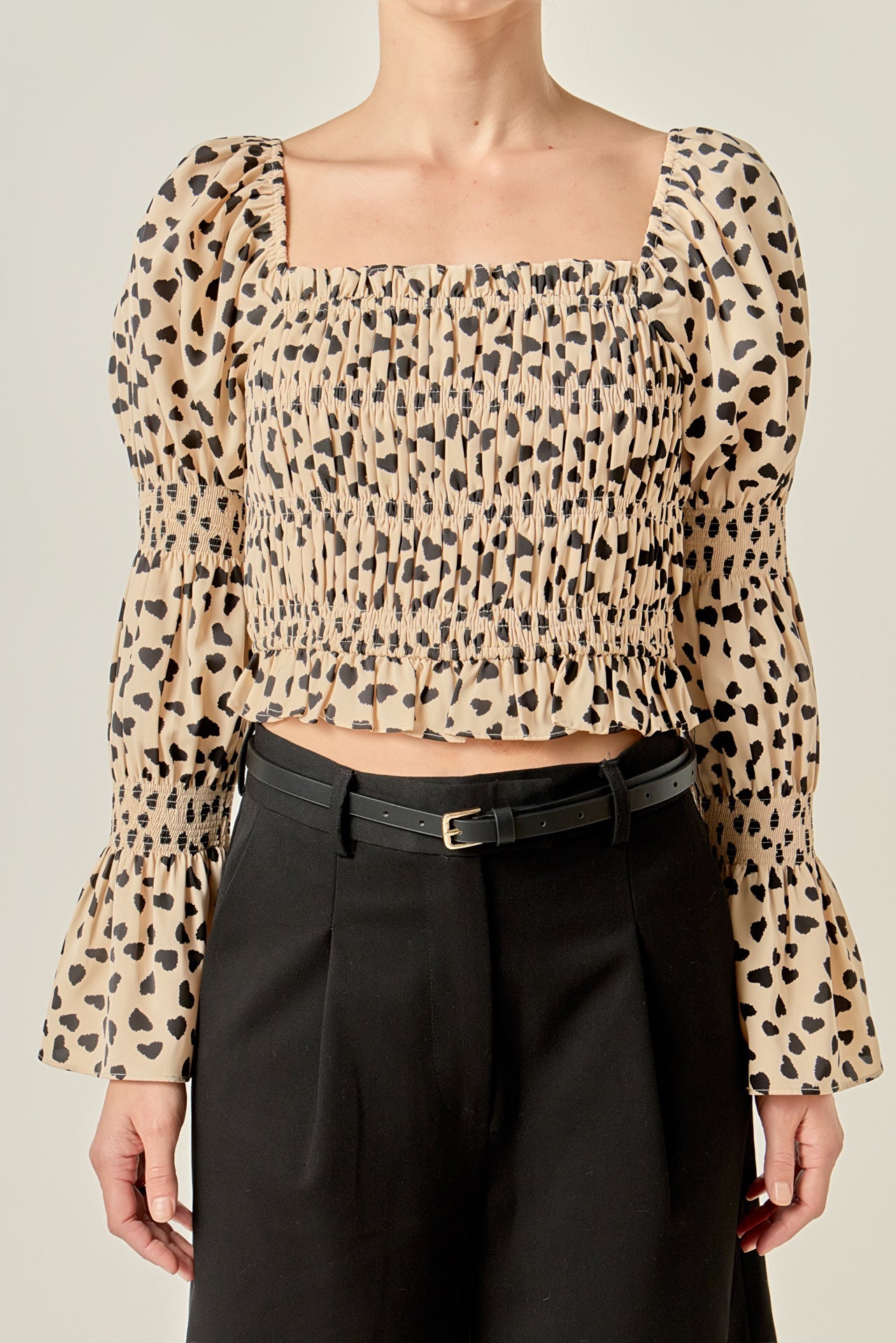 ENGLISH FACTORY - Dotted Smocked Top - TOPS available at Objectrare