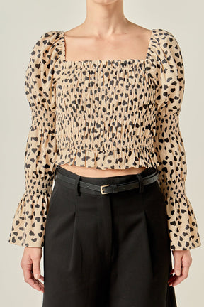 ENGLISH FACTORY - Dotted Smocked Top - TOPS available at Objectrare