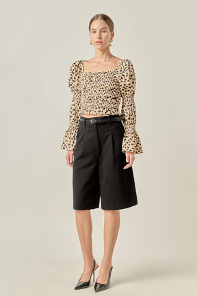 ENGLISH FACTORY - Dotted Smocked Top - TOPS available at Objectrare