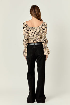 ENGLISH FACTORY - Dotted Smocked Top - TOPS available at Objectrare