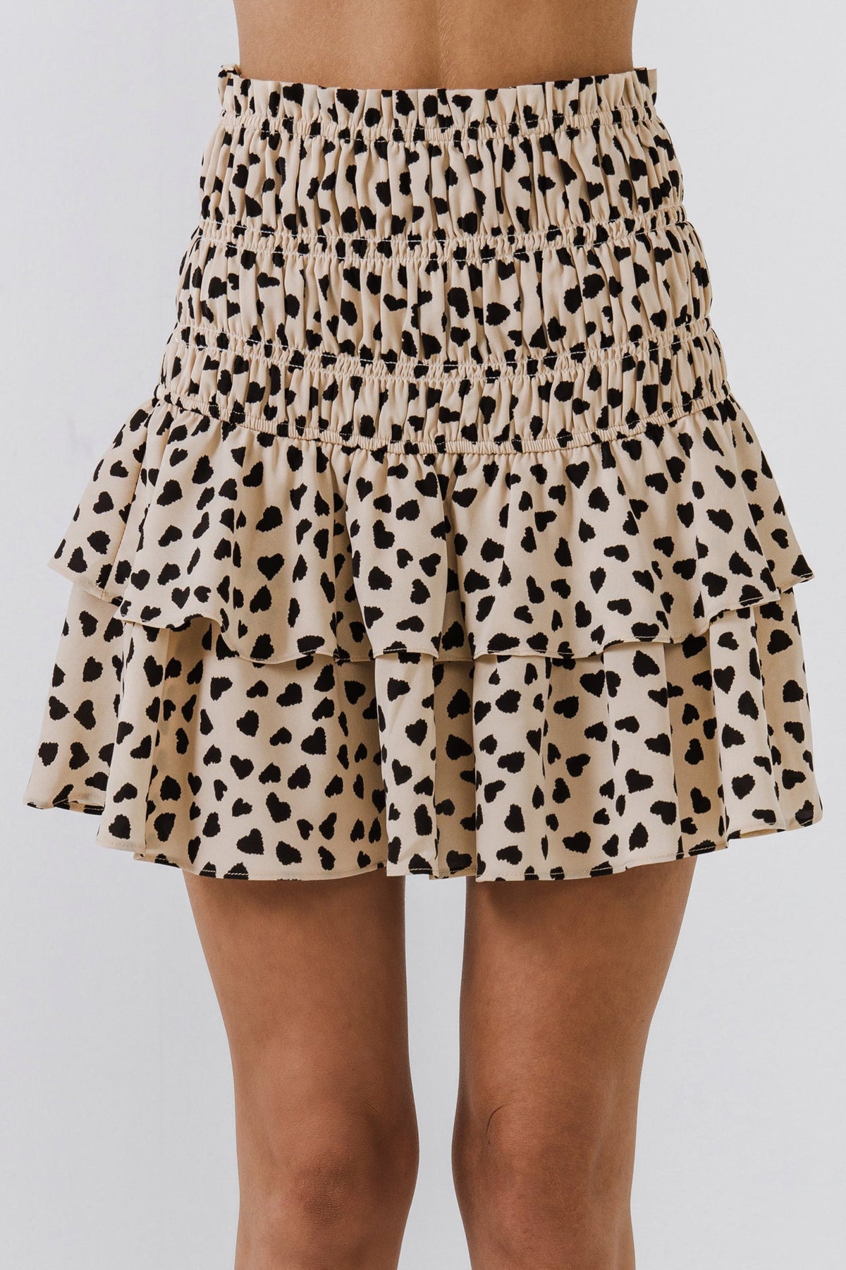Dotted Smocked Skirt