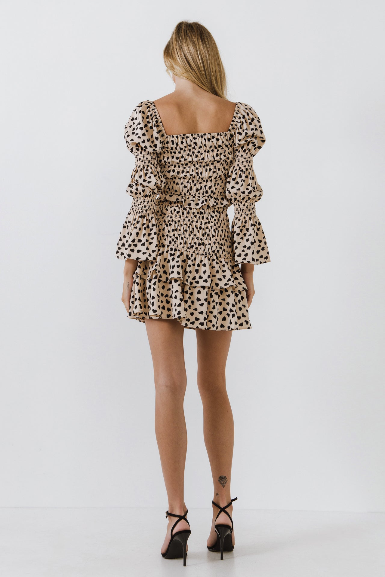Dotted Smocked Skirt