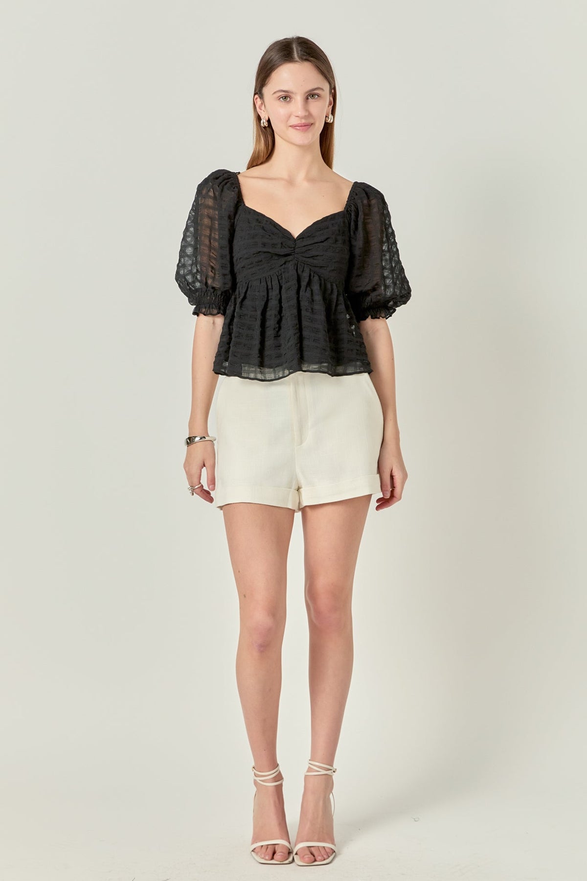 ENGLISH FACTORY - Gingham Chiffon Top - TOPS available at Objectrare