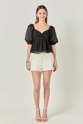 ENGLISH FACTORY - Gingham Chiffon Top - TOPS available at Objectrare