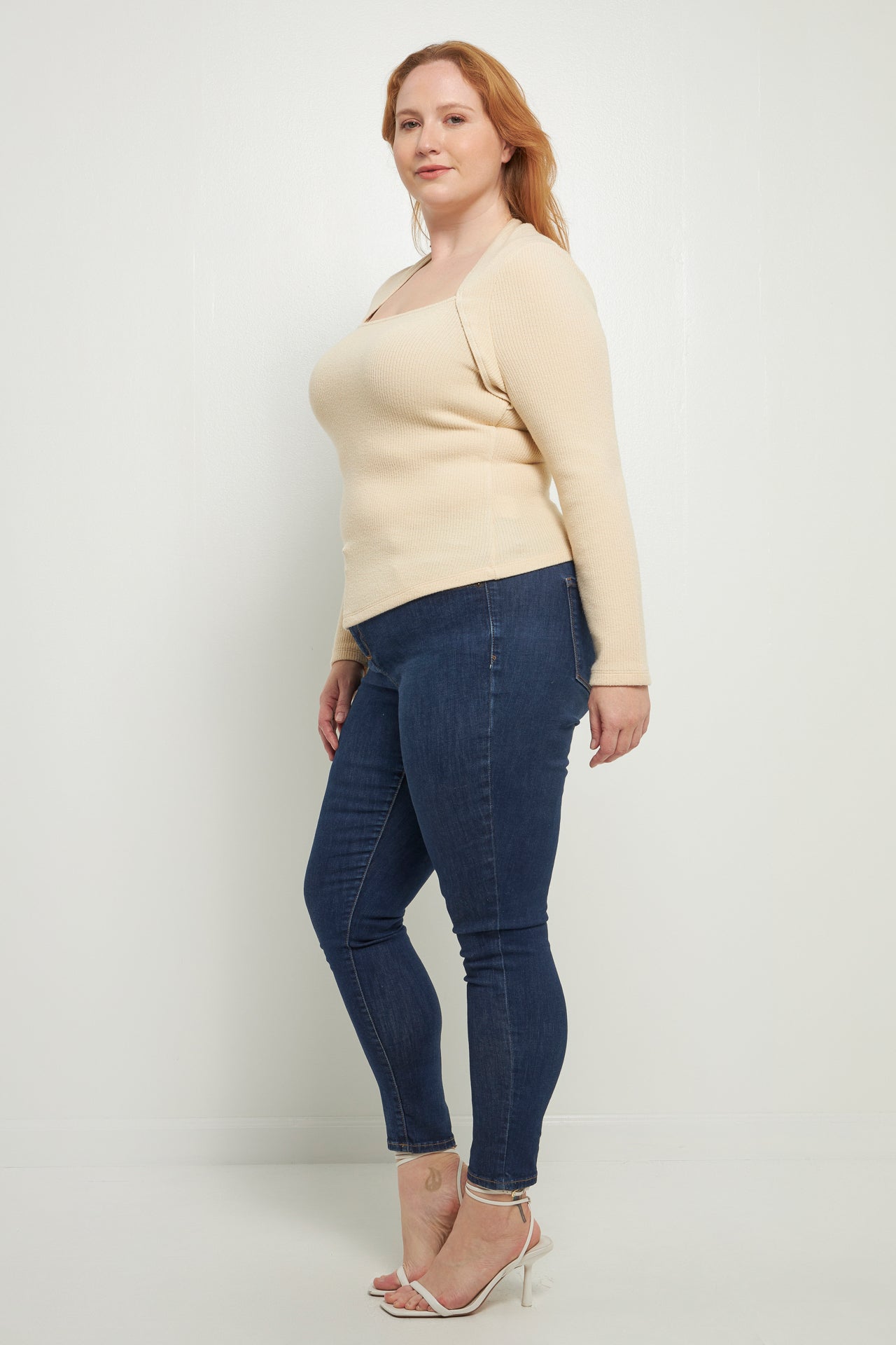 ENDLESS ROSE - Ribbed Fitted Knit Top - TOPS available at Objectrare