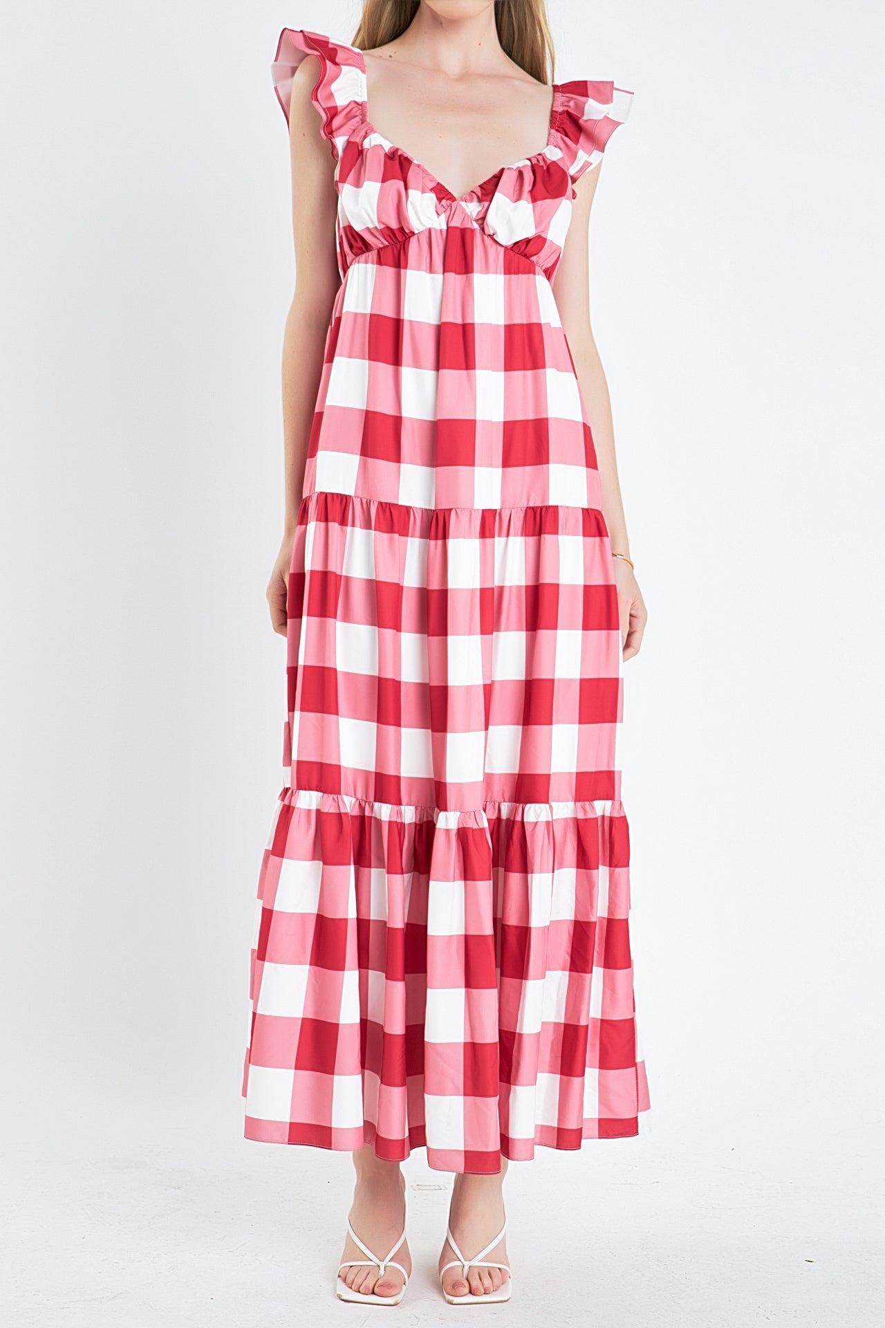 ENGLISH FACTORY - English Factory - Gingham Maxi Dress - DRESSES available at Objectrare