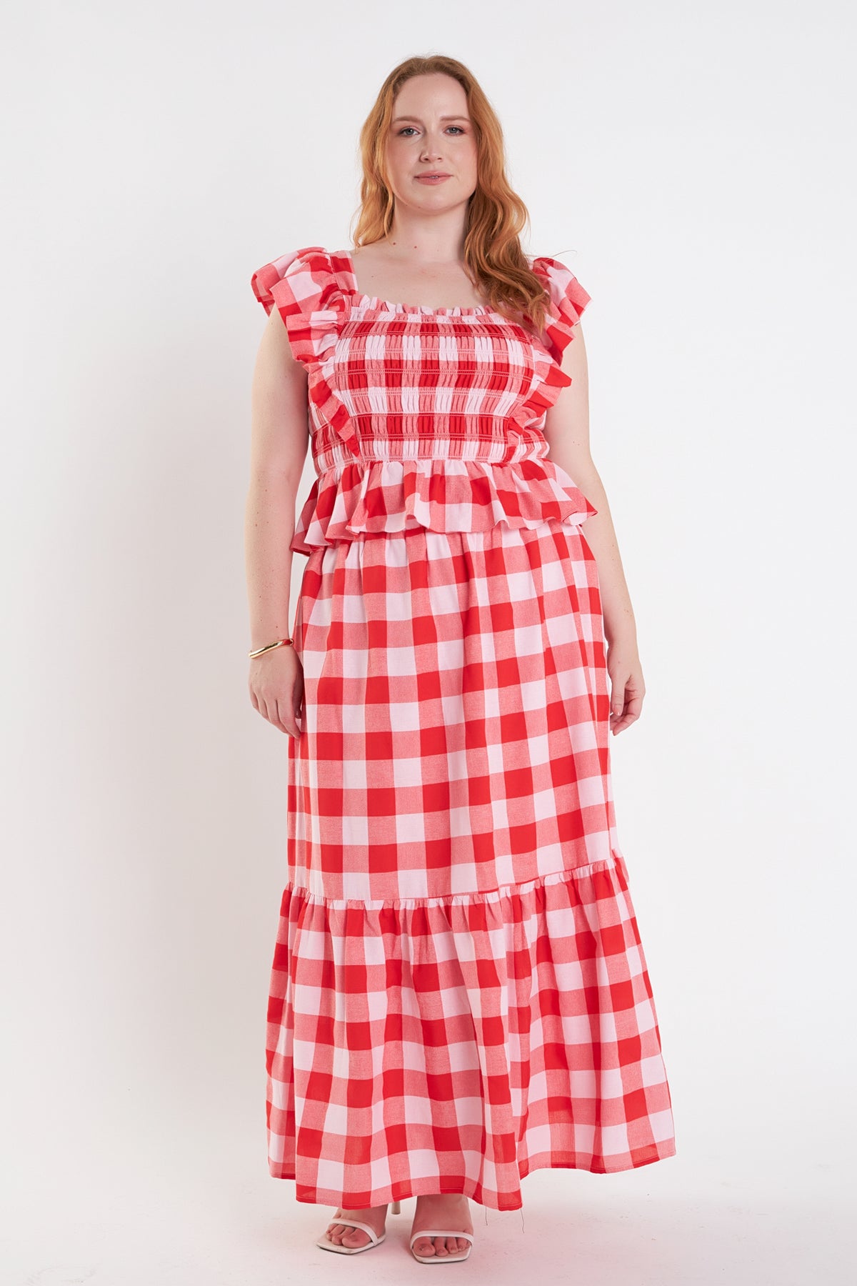 ENGLISH FACTORY - Gingham Smocked Top - TOPS available at Objectrare