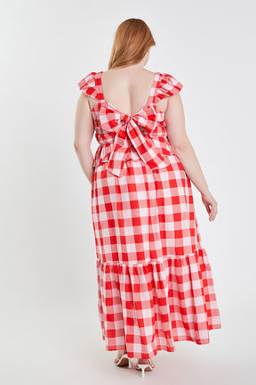 ENGLISH FACTORY - Gingham Smocked Top - TOPS available at Objectrare