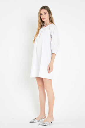 ENGLISH FACTORY - Pleats Detail Boxy Mini Dress - DRESSES available at Objectrare