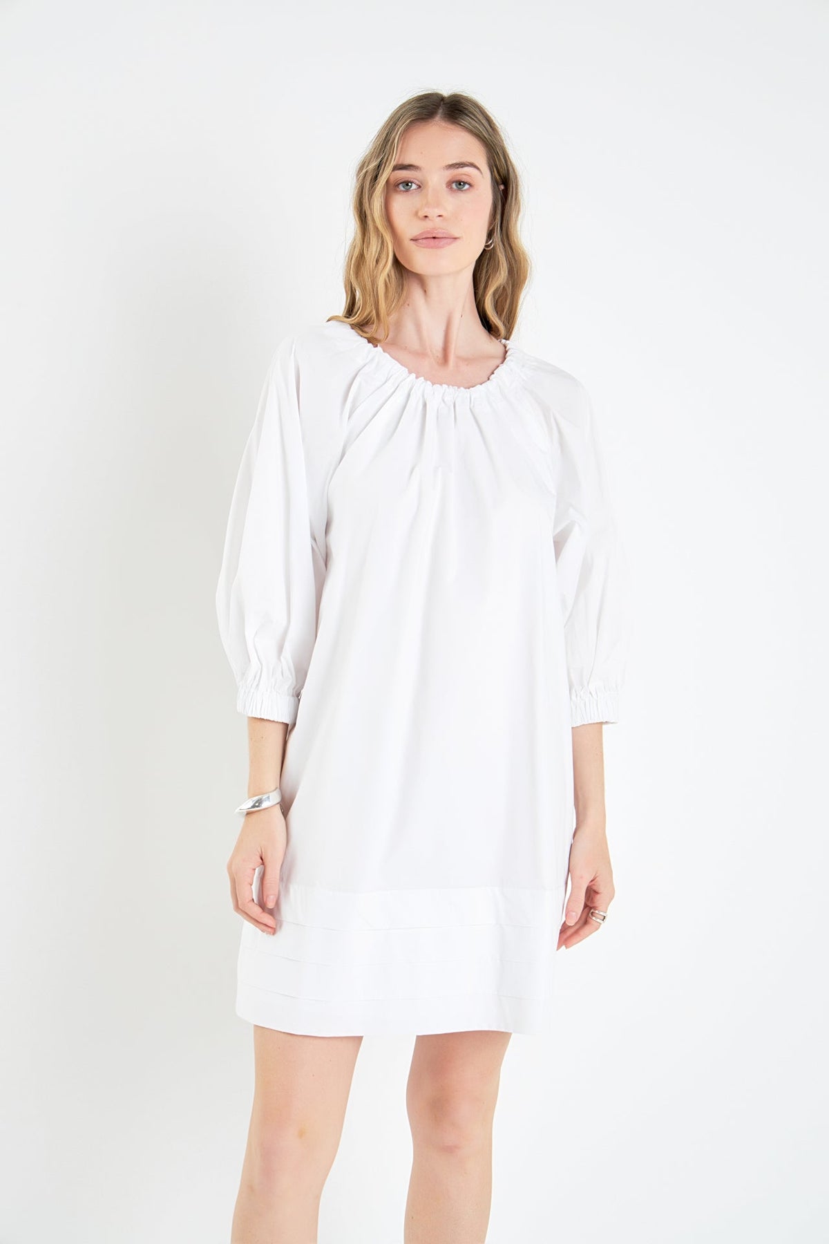 ENGLISH FACTORY - Pleats Detail Boxy Mini Dress - DRESSES available at Objectrare