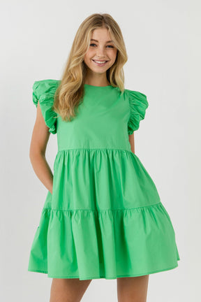 ENGLISH FACTORY - Balloon Sleeve Mini Dress - DRESSES available at Objectrare