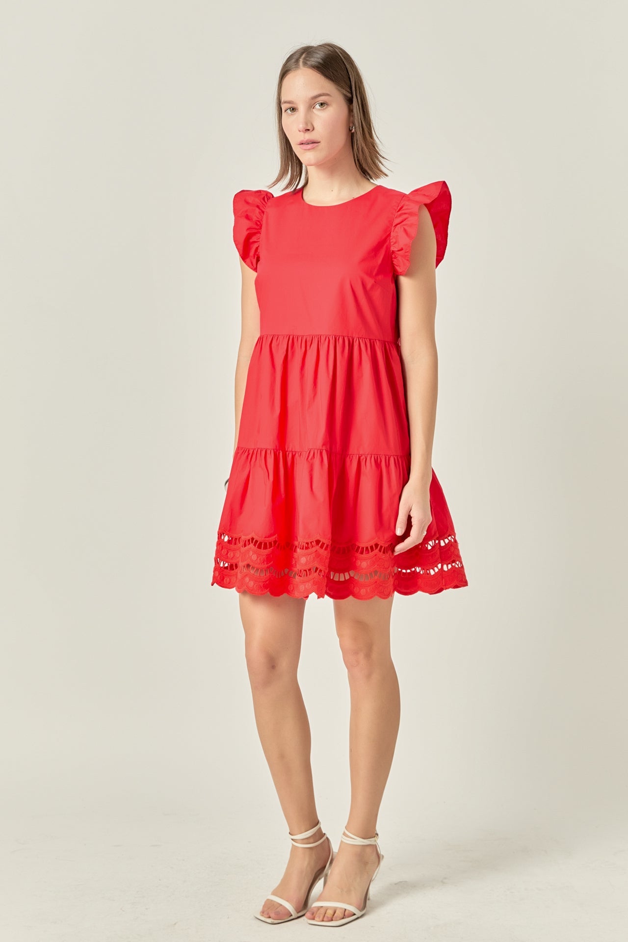 ENGLISH FACTORY - Embroidery Detail Mini Dress - DRESSES available at Objectrare