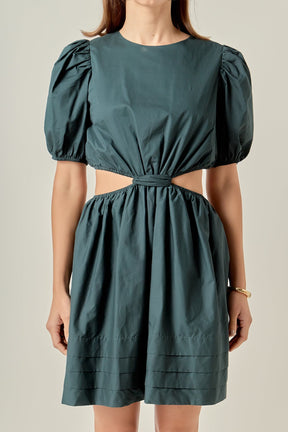 ENGLISH FACTORY - Pleats with Cut-out Detail Mini Dress - DRESSES available at Objectrare