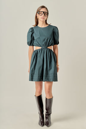 ENGLISH FACTORY - Pleats with Cut-out Detail Mini Dress - DRESSES available at Objectrare