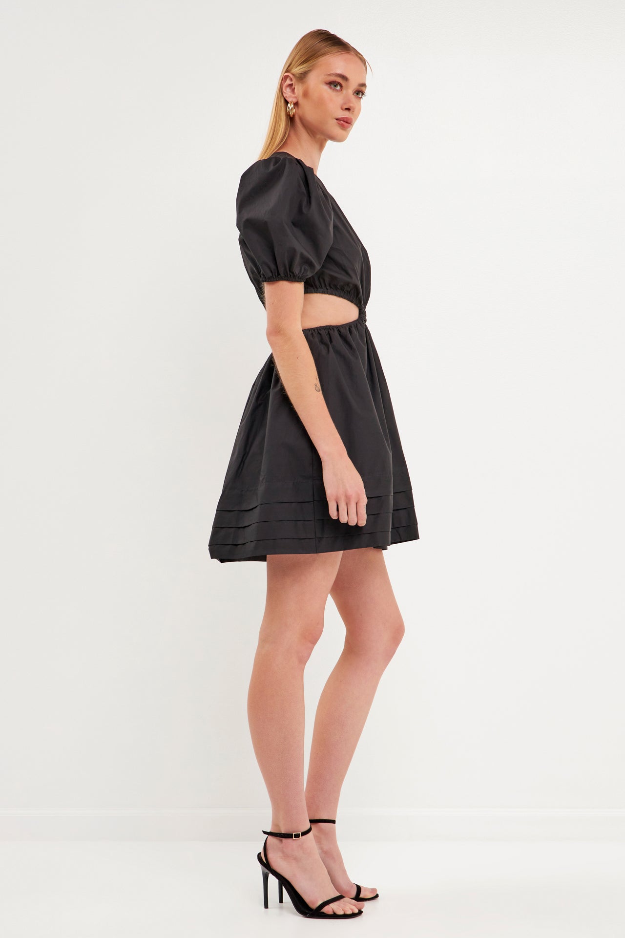 ENGLISH FACTORY - Pleats with Cut-out Detail Mini Dress - DRESSES available at Objectrare