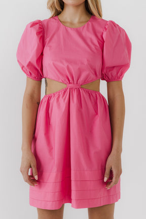 ENGLISH FACTORY - Pleats with Cut-out Detail Mini Dress - DRESSES available at Objectrare