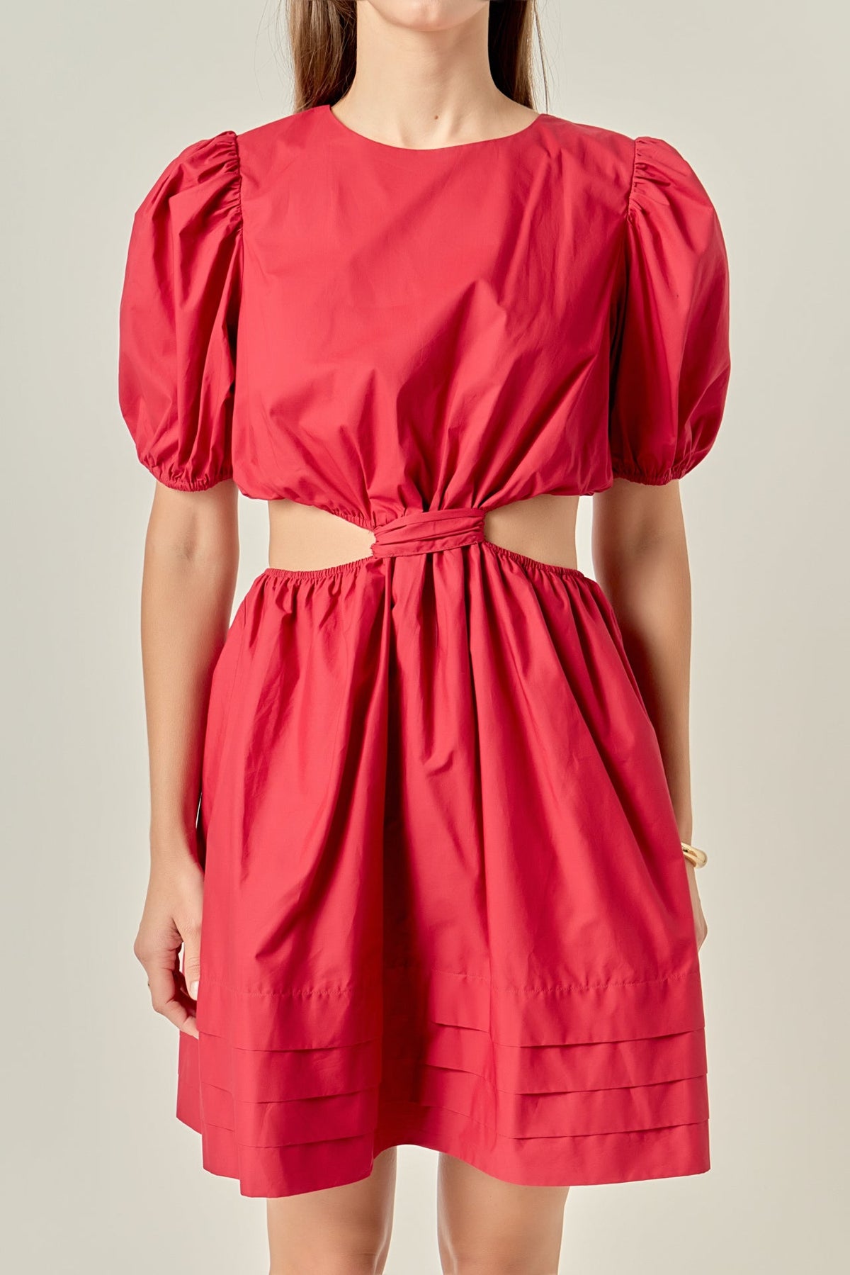 ENGLISH FACTORY - Pleats with Cut-out Detail Mini Dress - DRESSES available at Objectrare