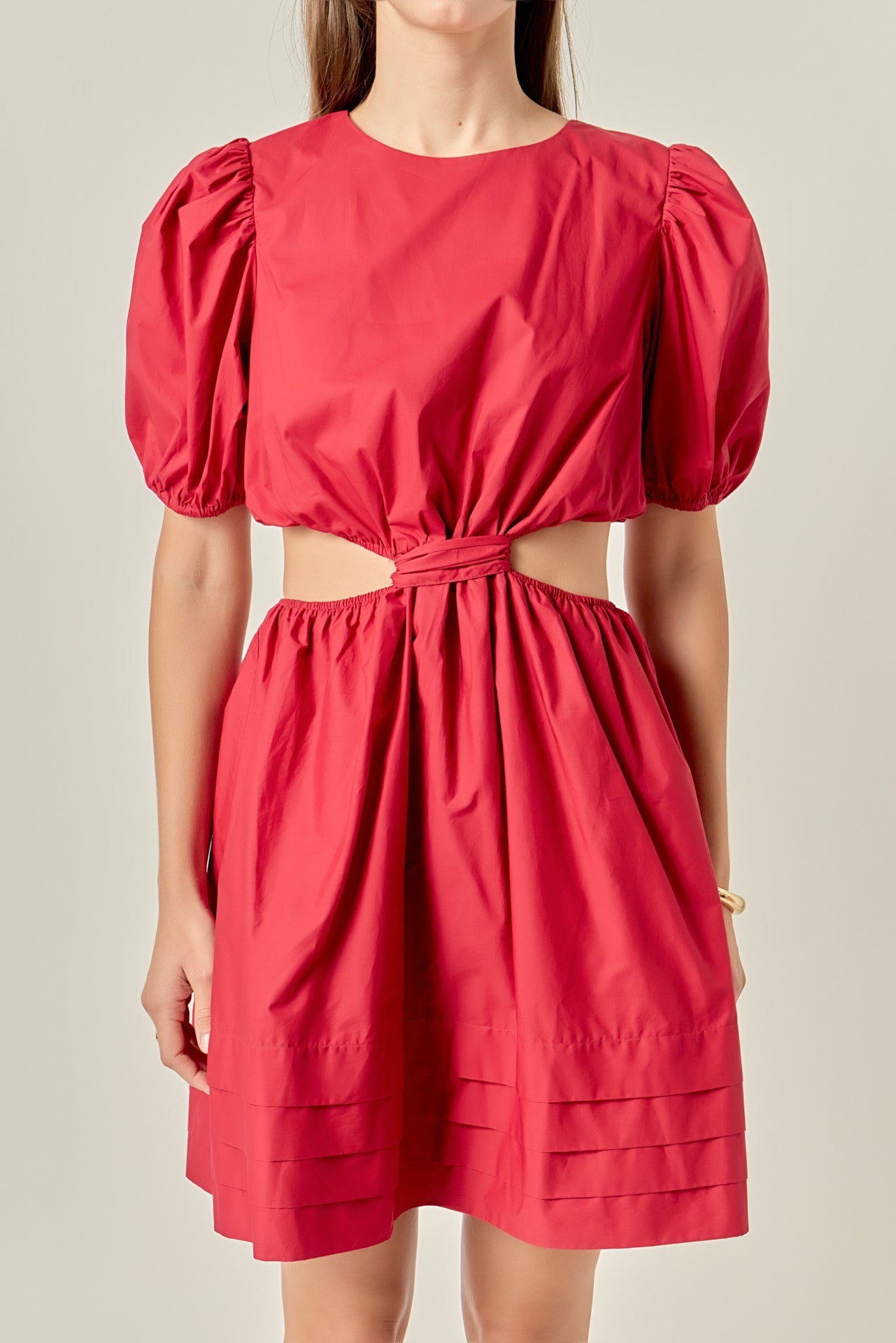 ENGLISH FACTORY - Pleats with Cut-out Detail Mini Dress - DRESSES available at Objectrare