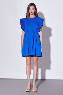 ENGLISH FACTORY - English Factory - Knit Ruffled Mini Dress - DRESSES available at Objectrare