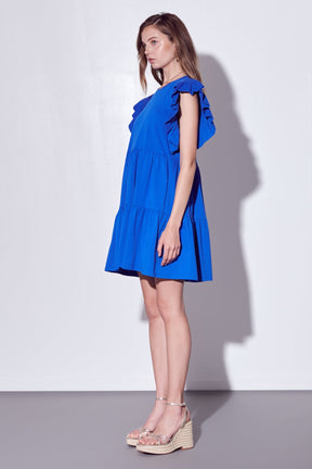 ENGLISH FACTORY - Knit Ruffled Mini Dress - DRESSES available at Objectrare