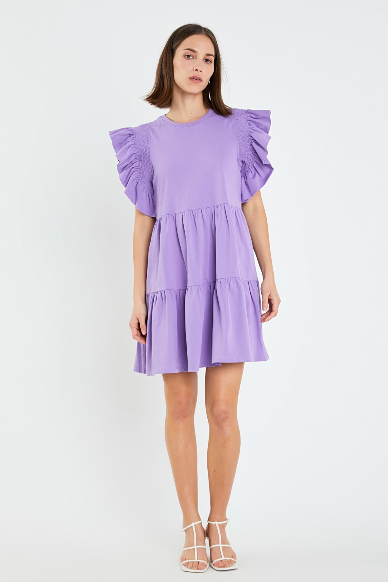 ENGLISH FACTORY - English Factory - Knit Ruffled Mini Dress - DRESSES available at Objectrare