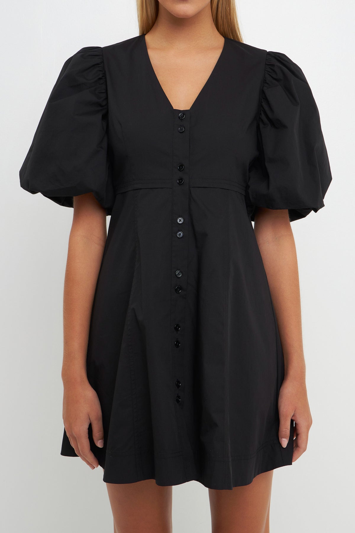 ENDLESS ROSE - Buttons Detail Mini Dress - DRESSES available at Objectrare